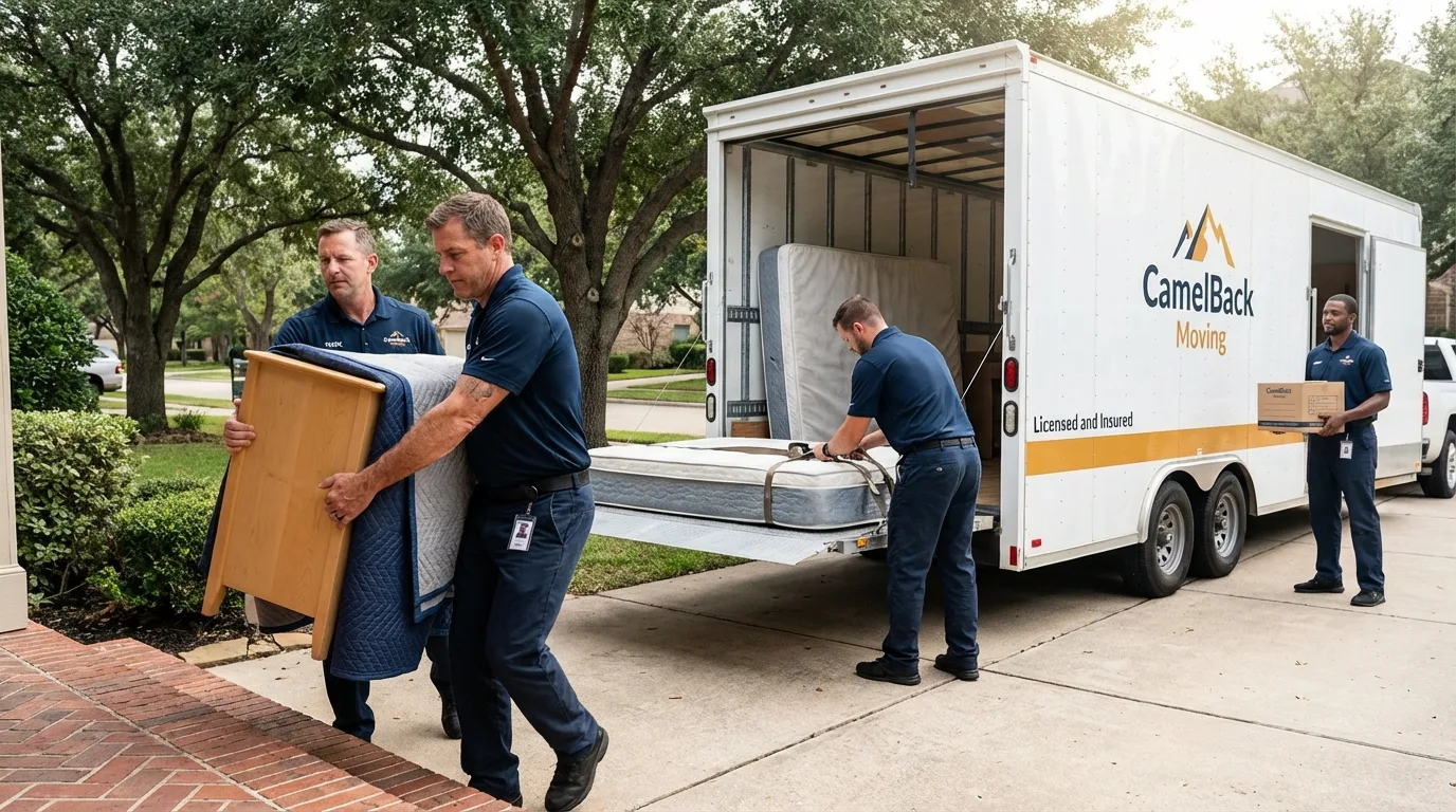 Crew loading residential truck for cross-state move from Fitzwilliam, NH
